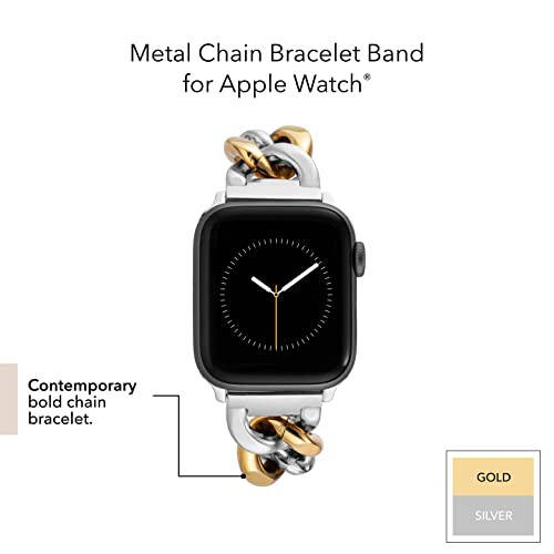 Anne Klein Moda Zincir Bileklik Apple Watch için, Güvenli, Ayarlanabilir, Apple Watch Değiştirme Kayışı, Çoğu Bileğe Uyar - 4