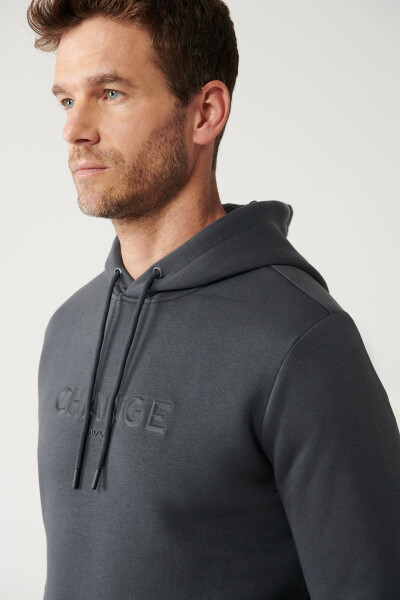 Anthracite Hooded Sweatshirt - 2