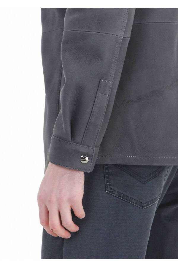 Anthracite Leather Jacket - 7