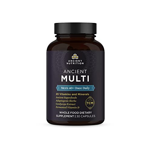 Antik Beslenme Tarafından Erkekler İçin Multivitamin, Antik Multi Erkekler 40+ Tek Günlük Vitamin Takviyesi 30 Adet, A Vitamini, B Vitamini ve K2 Vitamini, Bağışıklık Sistemini Destekler, Paleo ve Keto Dostu - 1