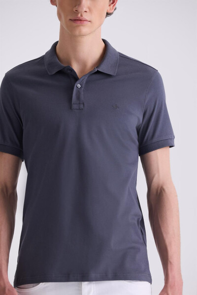 Antrasıt Slim Fit Polo Yaka T-Shirt - 3