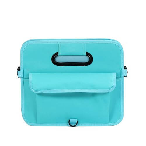 AOKJOY Car Trunk Organizer Car Storage Organizer Collapsible Multi Compartment Car Organizer Adjustable Straps Car Organizer for SUV(Teal) - 6