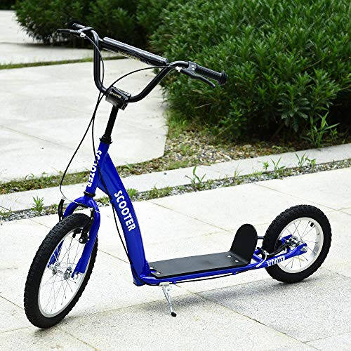 Aosom Youth Scooter Kick Scooter for Kids 5+ with Adjustable Handlebar 16