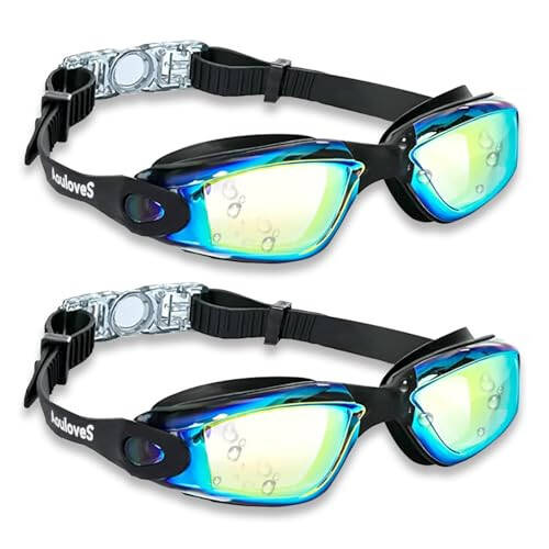 Aouloves Swim Goggles,Anti Fog No Leaking Clear Vision Water Pool Swimming Goggles for Adult Men Women Youth - 1