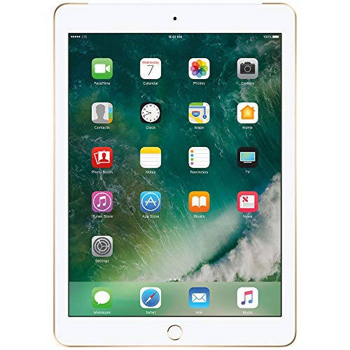 Apple iPad 9,7 дюйма с Wi-Fi, 32 ГБ 2017 Новейшая модель - Золотой (Золотой) (Обновленный) - 1