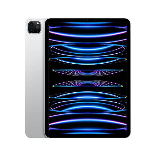 Apple iPad Pro 11-inch (4th Generation): with M2 chip, Liquid Retina Display, 256GB, Wi-Fi 6E, 12MP front/12MP and 10MP Back Cameras, Face ID, All-Day Battery Life - Silver - 1