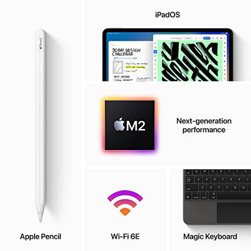 Apple iPad Pro 11-inch (4th Generation): with M2 chip, Liquid Retina Display, 256GB, Wi-Fi 6E, 12MP front/12MP and 10MP Back Cameras, Face ID, All-Day Battery Life - Silver - 6