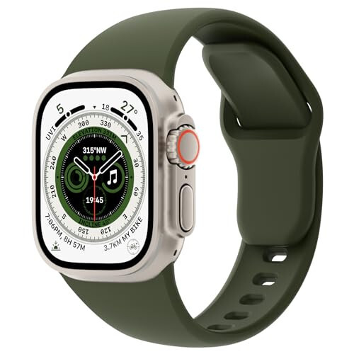 Apple Watch 38mm 40mm 41mm 42mm 44mm 45mm 49mm bilan mos keladigan Sport Bandlar, iWatch Series Ultra 9/8/7/6/5/4/3/2/1 SE ayollar va erkaklar uchun yumshoq silikon almashtiriladigan suv o'tkazmaydigan qayish bilaguzuk - 1