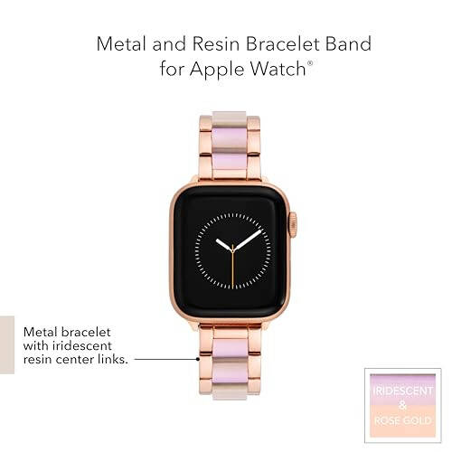 Apple Watch için Anne Klein Moda Reçine Bileklik, Güvenli, Ayarlanabilir, Apple Watch Değiştirme Bant, Çoğu Bileğe Uygun - 4