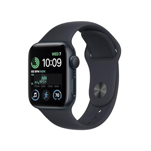 Apple Watch SE (2-chi avlod) (GPS + Cellular, 40 mm) - Midnight Aluminum korpusli Midnight Sport Band, M/L (Qayta tiklangan) - 7