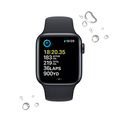 Apple Watch SE (2-го поколения) (GPS + сотовая связь, 40 мм) - корпус из алюминия цвета «полуночный» с Midnight Sport Band, M/L (восстановленный) - 4