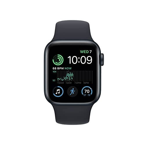 Apple Watch SE (2nd Gen) (GPS + Cellular, 40mm) - Midnight Aluminum Case with Midnight Sport Band, M/L (Renewed) - 8