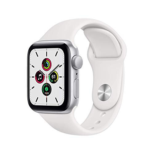 Apple Watch SE (GPS, 40 mm) - Kumush Alyuminiy Korpus Oq Sport Bant bilan (Yangilangan) - 1