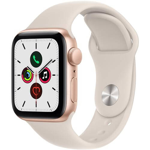 Apple Watch SE (GPS, 40 mm) - Oltin Alyuminiy Korpus va Starlight Sport Bant - Oddiy (Yangilangan) - 1