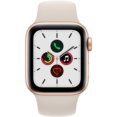 Apple Watch SE (GPS, 40 mm) - Oltin Alyuminiy Korpus va Starlight Sport Bant - Oddiy (Yangilangan) - 2