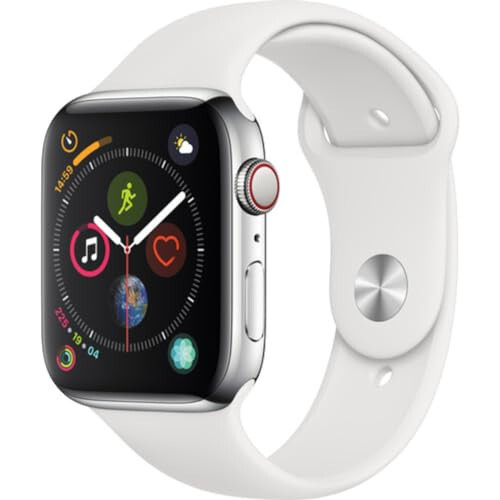 Apple Watch Series 4 (GPS + Hücresel, 44 MM) - Paslanmaz Çelik Kasa Beyaz Spor Bantlı (Yenilenmiş) - 8