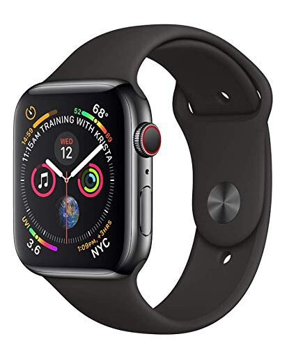 Apple Watch Series 4 (GPS + Hücresel, 44MM) - Uzay Siyahı Paslanmaz Çelik Kasa Siyah Spor Bantlı (Yenilenmiş) - 6