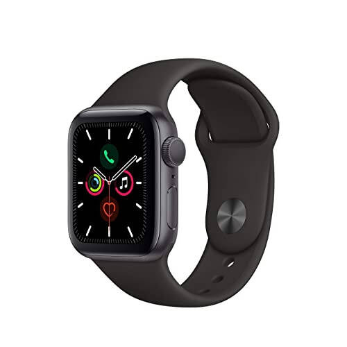 Apple Watch Series 5 (GPS, 40MM) - Kosmik kulrang alyuminiy korpusli qora sport tasmasi bilan (Yangilangan) - 7