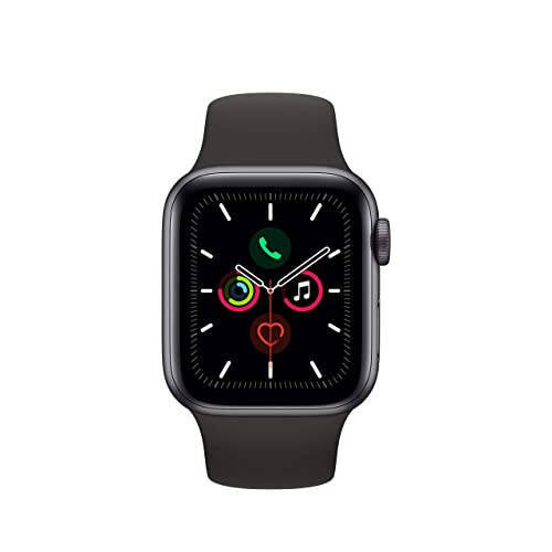 Apple Watch Series 5 (GPS, 40MM) - Kosmik kulrang alyuminiy korpusli qora sport tasmasi bilan (Yangilangan) - 8