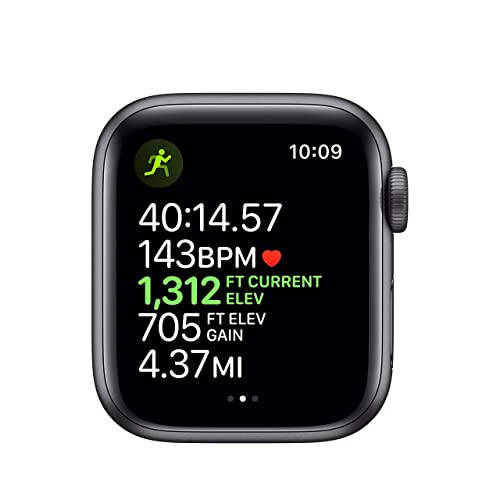 Apple Watch Series 5 (GPS, 40MM) - Kosmik kulrang alyuminiy korpusli qora sport tasmasi bilan (Yangilangan) - 10