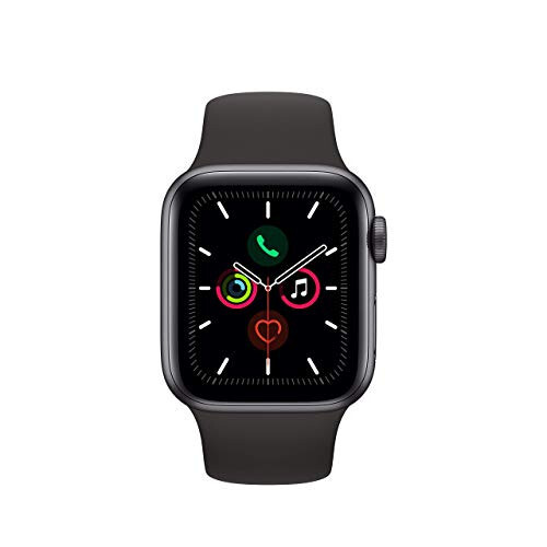 Apple Watch Series 5 (GPS, 40MM) - Kosmik kulrang alyuminiy korpusli qora sport tasmasi bilan (Yangilangan) - 2