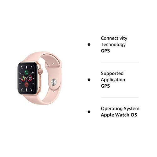 Apple Watch Series 5 (GPS, 44MM) - Altın Alüminyum Kasa Pembe Kum Spor Bantlı (Yenilenmiş) - 11