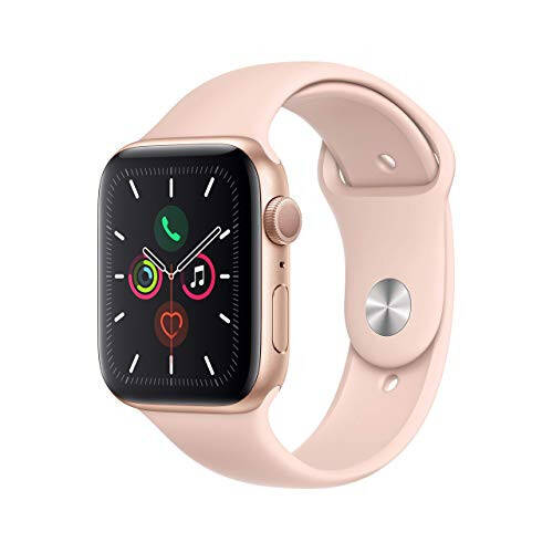 Apple Watch Series 5 (GPS, 44MM) - Altın Alüminyum Kasa Pembe Kum Spor Bantlı (Yenilenmiş) - 1