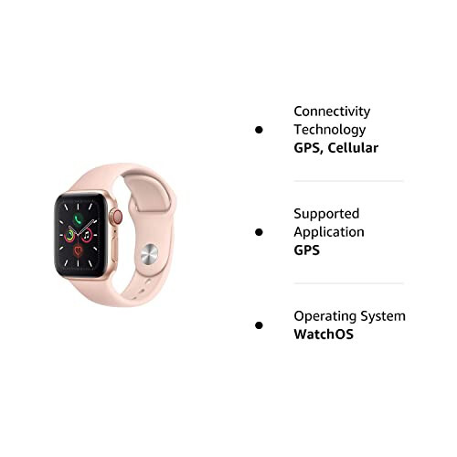 Apple Watch Series 5 (GPS + Cellular, 40MM) - золотой алюминиевый корпус с розовым спортивным ремешком (восстановленный) - 13