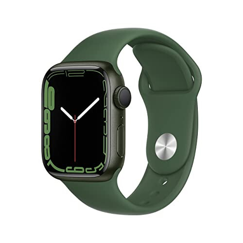 Apple Watch Series 7 (GPS, 41 мм) - Зеленый алюминиевый корпус с спортивным ремешком Clover (Обновлено Премиум) - 1