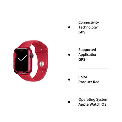 Apple Watch Series 7 (GPS, 45MM) - Kırmızı Alüminyum Kasa ve Kırmızı Spor Bantlı (Yenilenmiş Premium) - 13