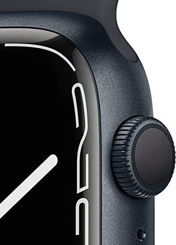 Apple Watch Series 7 (GPS, 45mm) Midnight Aluminum Case with Midnight Sport Band (Renewed) - 7