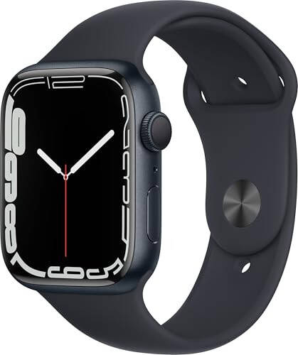 Apple Watch Series 7 (GPS, 45mm) Midnight Aluminum Case with Midnight Sport Band (Renewed) - 4