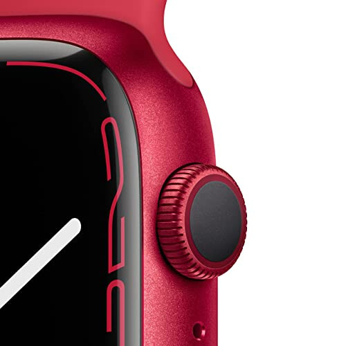 Apple Watch Series 7 (GPS, 45MM) - Product Red Aluminum Case with RED Sport Band (Renewed Premium) - 8