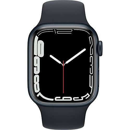 Apple Watch Series 7 (GPS + Cellular, 41 mm) Midnight Aluminum korpusli Midnight Sport Bandli, Oddiy (Yangilangan) - 2