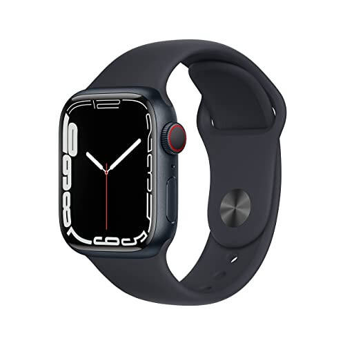 Apple Watch Series 7 (GPS + сотовая связь, 41 мм) корпус из алюминия цвета полуночи с Midnight Sport Band, стандартный (восстановленный) - 4