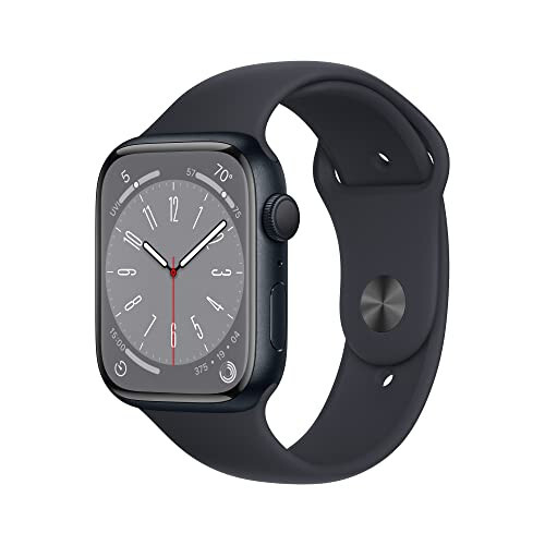 Apple Watch Series 8 (GPS, 45mm) Midnight Aluminum Case with Midnight Sport Band (Renewed Premium) - 1