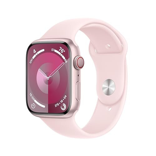 Apple Watch Series 9 (GPS + LTE) 45MM Pembe Alüminyum Kasa Açık Pembe Spor Bant (Yenilenmiş) - 1