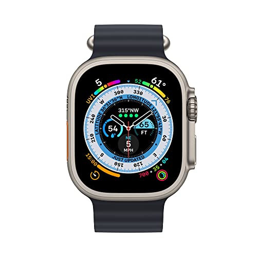 Apple Watch Ultra [GPS + Hücresel 49mm] Titanyum Kasa ile Gece Okyanusu Bant, Tek Boyut (Yenilenmiş) - 2