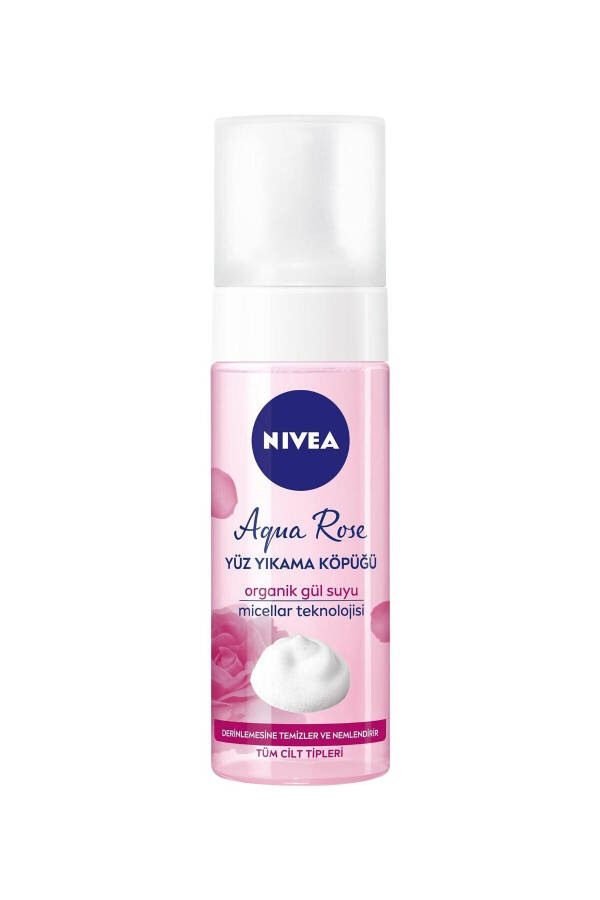 Aqua Rose Organik Gül Suyu İçeren Yüz Yıkama Köpüğü 150ml, Nemlendirici, Yüz Temizleyici, Micellar - 8