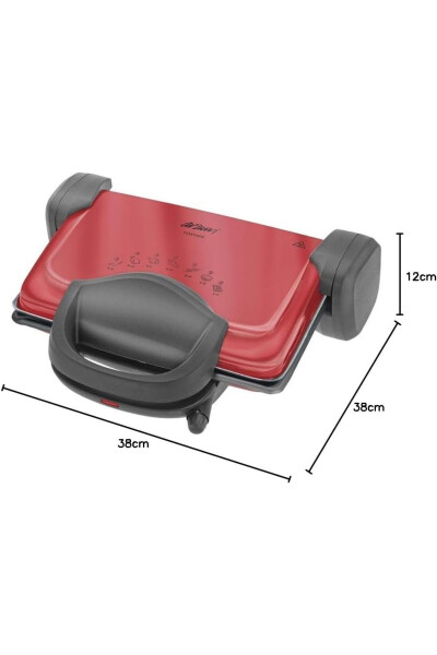 AR287 Tostani 1800 Vtli Toaster - Qizil - 5