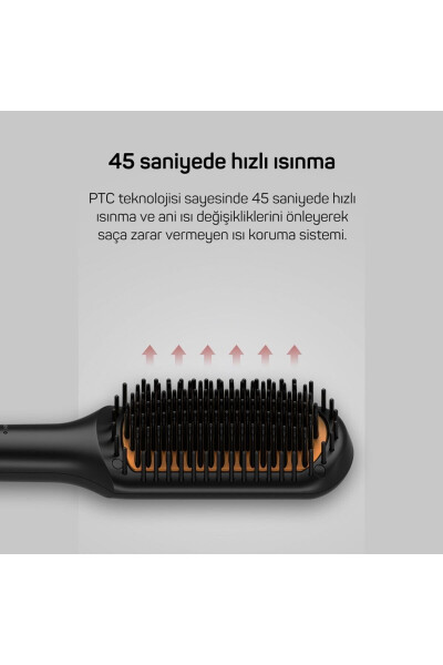 AR5068 Superstar Touch Hair Straightening Brush - Black - 7