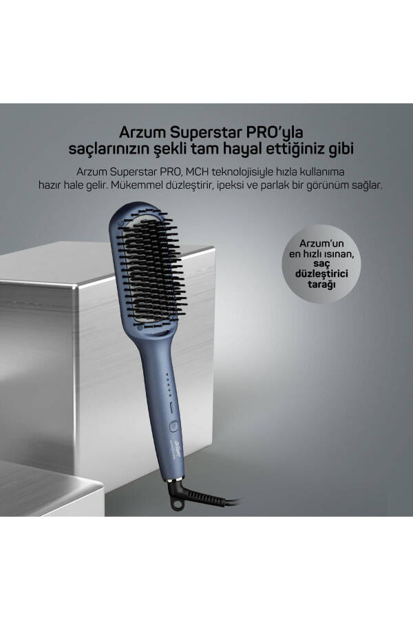 Ar5082-o Superstar Pro Saç Düzleştirici Fırça - Okyanus - 3