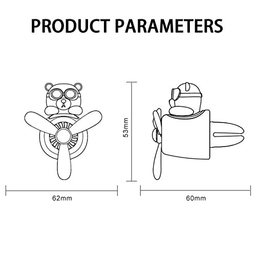 Araba Hava Deodorantı, Karikatür Pilot Araba Difüzörü Araba Havalandırma Çıkışı Dekorasyonu, Araba Parfüm Süsü Araba Aksesuarları (B tipi) - 2