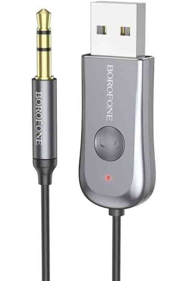 Araba ve Araç USB ve 3.5mm AUX Giriş Bluetooth 5.0 Adaptör Arabanızda Müzik Dinleme ve Telefon C44 - 1