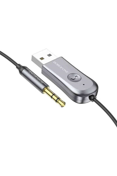 Araba ve Araç USB ve 3.5mm AUX Giriş Bluetooth 5.0 Adaptör Arabanızda Müzik Dinleme ve Telefon C44 - 3