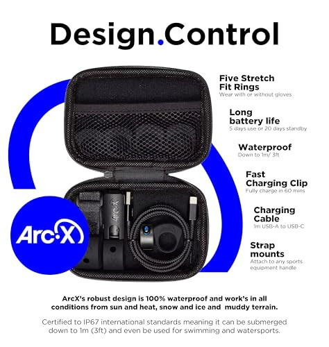 ArcX Bluetooth Smart Ring Remote Control - Waterproof, Super Light, Multi-Function Wearable Technology for The Ultimate Hands Free Control of Any Device - 2