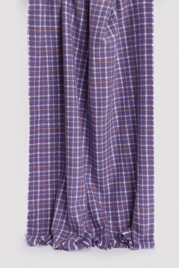 Aren Plaid Purple Scarf - 6