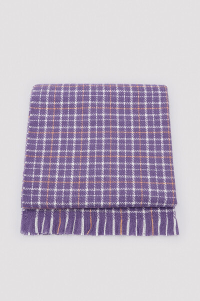 Aren Plaid Purple Scarf - 8