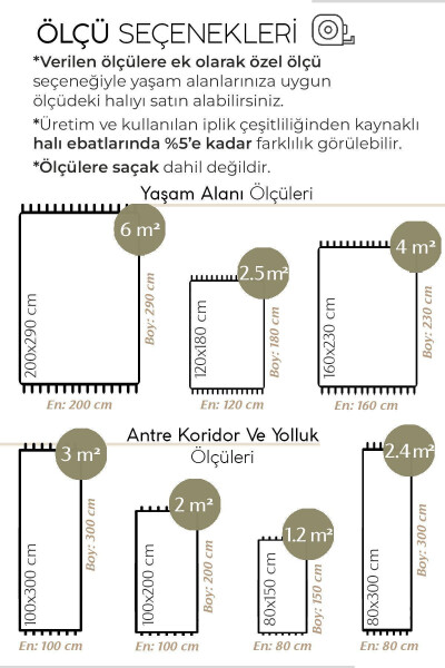 Ares 8802 Krem Halı İskandinav Halı Salon Halısı Koridor Halısı Kesme Halı Yolluk Oturma Odası Halı - 19