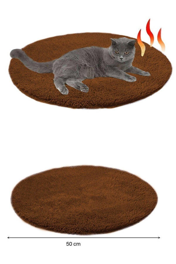 Ares Plush Cat Bed Coffee Pet Bed Cat Nest Mat Cat House Cushion - 10